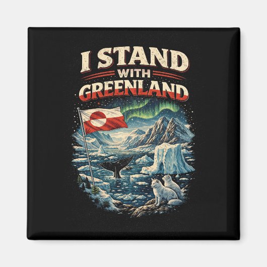 Aimant Tenez-vous avec le Groenland (Devant)