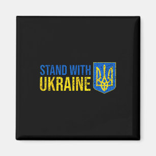 Aimant Tenir avec l'Ukraine Drapeau ukrainien Armoiries U