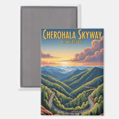 Aimant Tennessee Cherohala Skyway Souvenir (Recto/Verso)