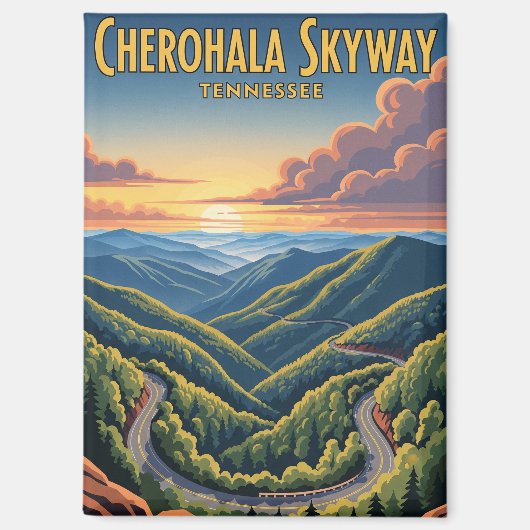 Aimant Tennessee Cherohala Skyway Souvenir (Recto)