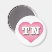 Aimant Tennessee Pink Fade Heart - J'aime TN (Recto/Verso)