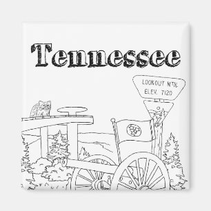 Aimant Tennessee Symboles d'État volontaire Images d'État