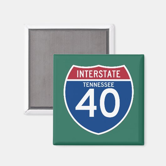 Aimant Tennessee TN I-40 Interstate Highway Shield - (Recto/Verso)
