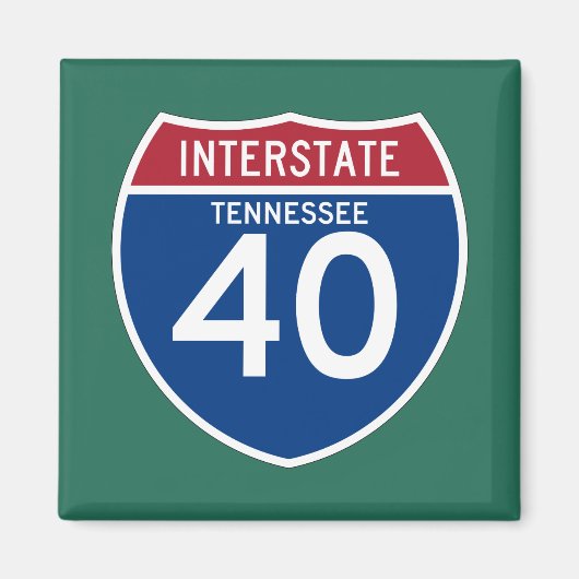 Aimant Tennessee TN I-40 Interstate Highway Shield - (Devant)