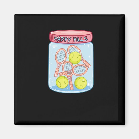 Aimant Tennis Happy Pills (Devant)