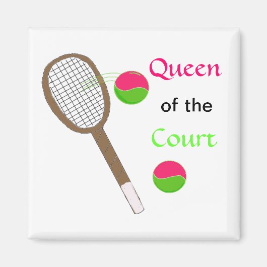 Aimant Tennis - Queen of the Court (Devant)