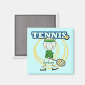 Aimant TENNIS - T-shirts et cadeaux Blond Boy (Recto/Verso)