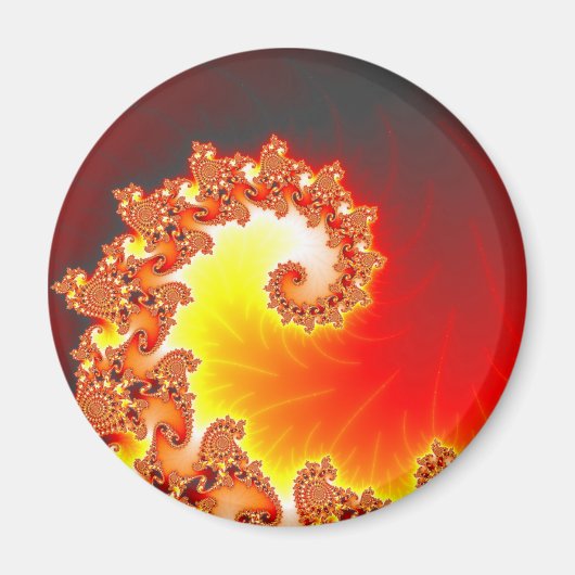 Aimant Tentacle flamand - Art fractal (Devant)