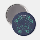 Aimant Tentacules de céphalopodes octopus (Recto/Verso)