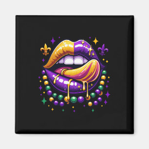 Aimant Tenue de Mardi Gras Costume Hommes Femmes Lèvre de