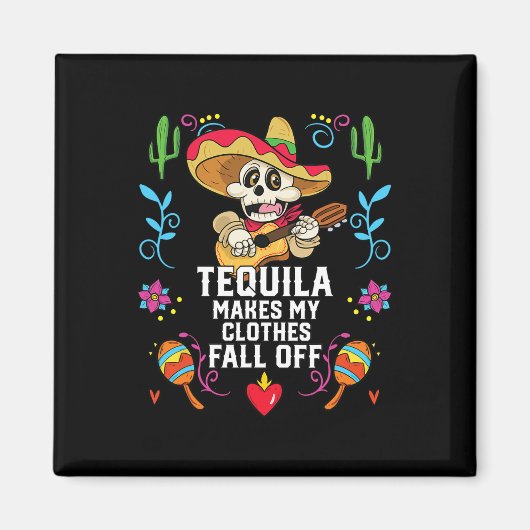 Aimant Tequila Met Mes Vêtements Tomber Du Tequil Alcooli (Devant)