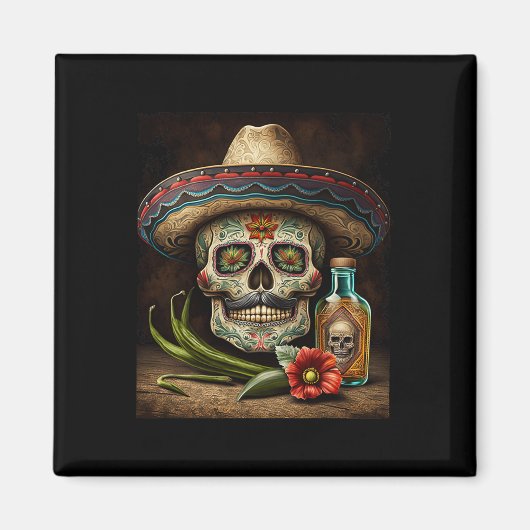 Aimant Tequila Sombrero Cinco De Mayo (Devant)