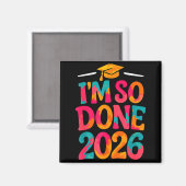 Aimant Terminé promotion 2026 université lycée remise des (Recto/Verso)
