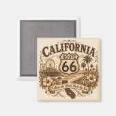 Aimant Terminus de la route 66 à Santa Monica (Recto/Verso)