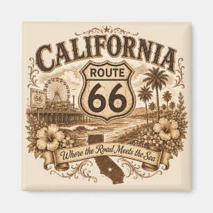 Aimant Terminus de la route 66 à Santa Monica