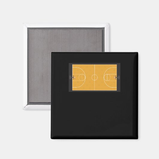 Aimant terrain de basket-ball (Recto/Verso)