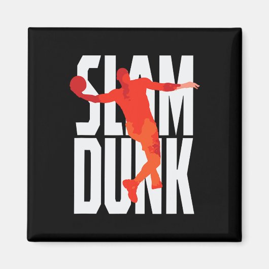Aimant Terrain de basket dunk (Devant)