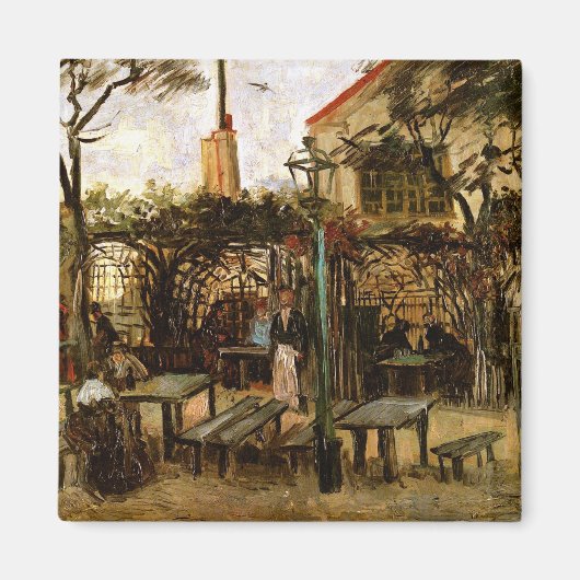 Aimant Terrasse du Café Montmartre (F238)Van Gogh Art (Devant)