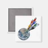 Aimant Terre connectée au réseau Ethernet (Recto/Verso)