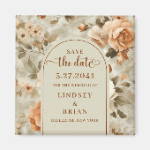 Aimant Terre Cuite Rustique Ivoire Fleurs d'Olivier Faire (Devant)