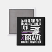 Aimant Terre de l'enfant de militaire courageux fier parc (Recto/Verso)