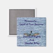 Aimant Terre du Minnesota de deux saisons (Recto/Verso)