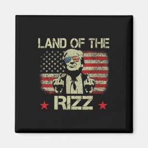 Aimant Terre du Rizz drôle patriotique Trump 4 juillet