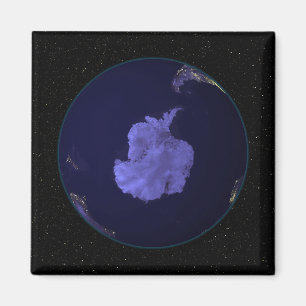 Aimant Terre entière la nuit montrant les lumières de la