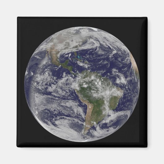 Aimant Terre entière montrant l'Amérique du Nord et l'Ame (Devant)