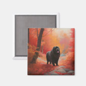 Aimant Terre-Neuve en automne Leaves Fall Inspire (Recto/Verso)