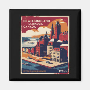 Aimant Terre-Neuve-Et-Labrador Canada Années 1950 Tra Vin