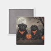 Aimant Terre-Neuve Halloween Épouvantable (Recto/Verso)