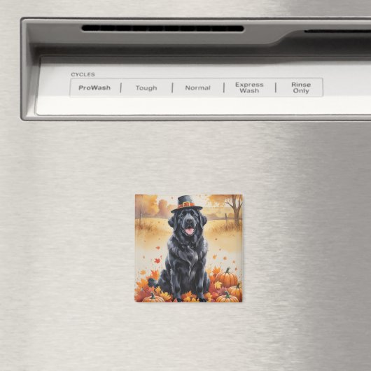 Aimant Terre-Neuve Laisse L'Automne L'Art Thanksgiving (In Situ (Lave-vaisselle))