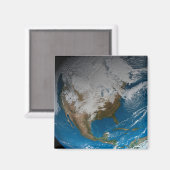 Aimant Terre Pleine Avec Des Nuages Simulés Sur L'Amériqu (Recto/Verso)