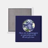 Aimant Terre spatiale, Environnement (Recto/Verso)