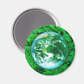 Aimant Terre verte - conscience écologique (Recto/Verso)