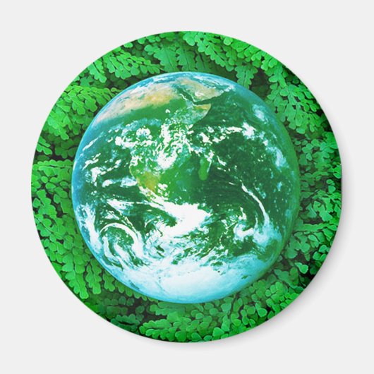 Aimant Terre verte - conscience écologique (Devant)