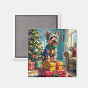 Aimant Terrier Australien Fougueux Roi des Cadeaux de Noë