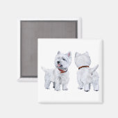 Aimant Terrier blanc de West Highland (Recto/Verso)