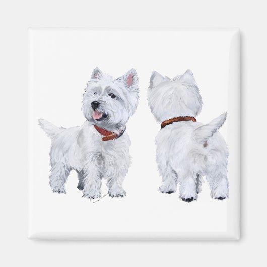 Aimant Terrier blanc de West Highland (Devant)