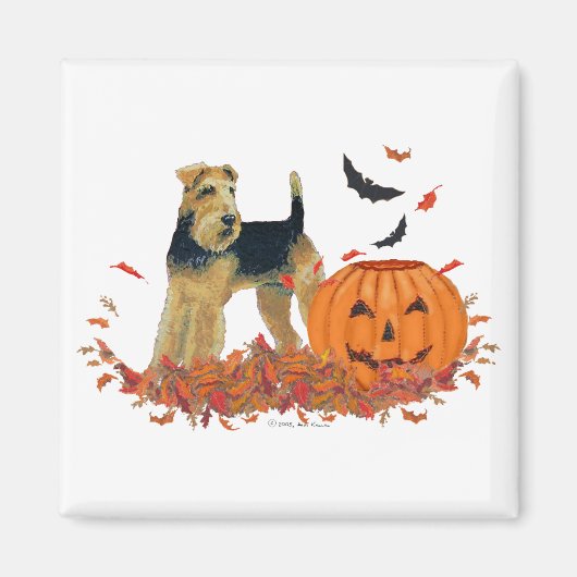 Aimant Terrier d'Halloween (Devant)