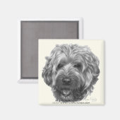 Aimant Terrier roux à couche molle (Recto/Verso)