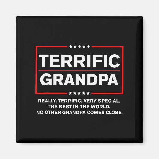 Aimant Terrific Grandpa - Funny Donald Trump Campaign Sty (Devant)