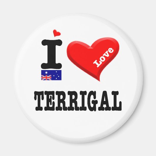 Aimant TERRIGAL - J'aime (Devant)