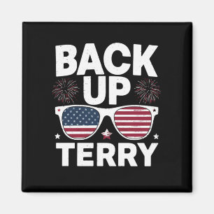 Aimant Terry de secours drôle feu d'artifice patriotique