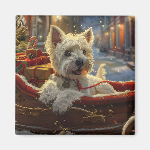 Aimant Tervueren West Highland White Terrier Chien Noël F
