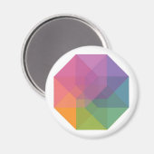 Aimant Tesseract (arc-en-ciel pastel) (Recto/Verso)