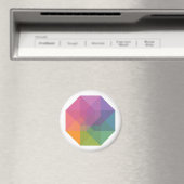 Aimant Tesseract (arc-en-ciel pastel) (In Situ (Lave-vaisselle))