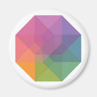 Aimant Tesseract (arc-en-ciel pastel)