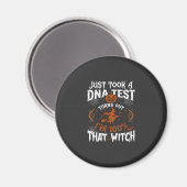 Aimant Test ADN Sorcière Halloween Citrouille Toile d'ara (Recto/Verso)